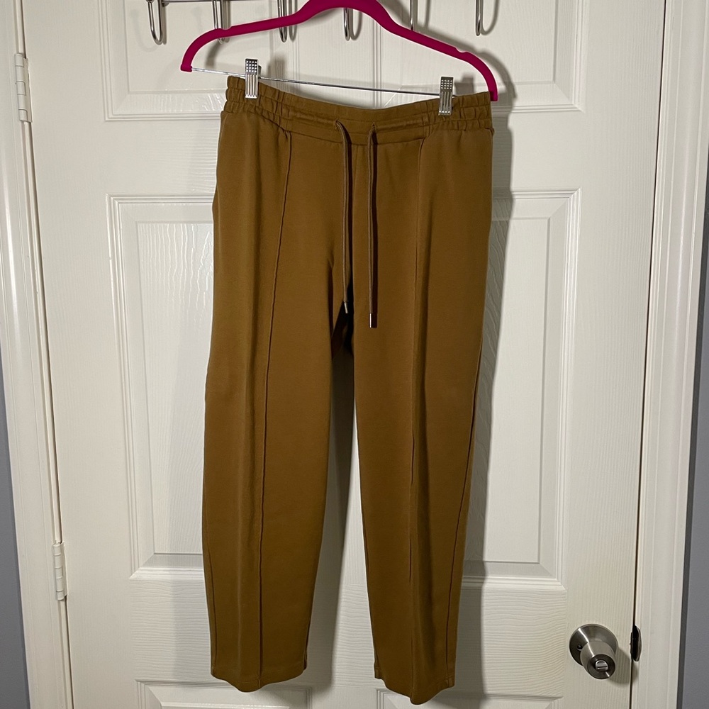 A NEW DAY Olive Green High-rise Knit Drawstring Ankle Pull-on Pants- Sz Medium